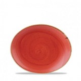 Блюдо овальное 19,2 см, без борта, Stonecast, цвет Berry Red