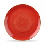 Тарелка мелкая 26 см, без борта, Stonecast, цвет Berry Red