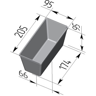 Форма хлебная № 10-2 (205 х 95 х 95 мм)