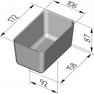 Форма хлебная № 11В (172х106х87 мм)