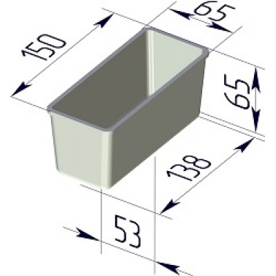 Форма хлебная 150х65х65 мм