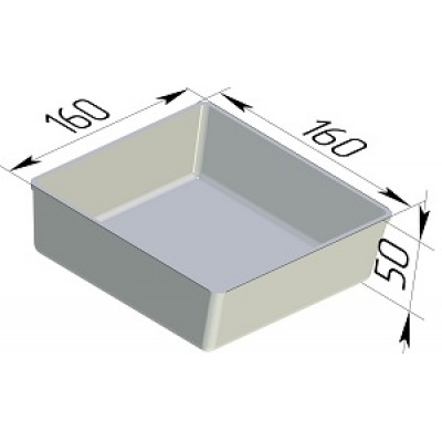 Форма хлебная 160х160х50 мм