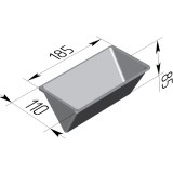 Форма для хлеба "Треугольная" (185х110х85 мм) 