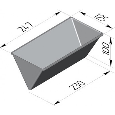 Форма для хлеба "Треугольная" (247х125х100 мм)