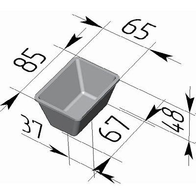 Форма хлебная № 12-2 (85х65х48 мм)