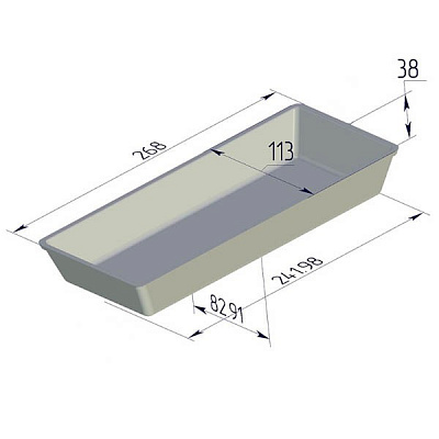 Форма хлебная 268*113*38 мм