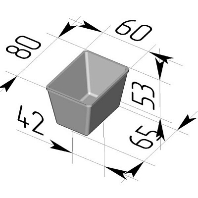 Форма хлебная № 12-1 (80х60х53 мм)