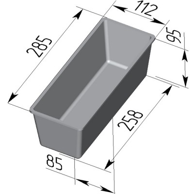 Форма для хлеба Тостерная (285х110х95 мм)