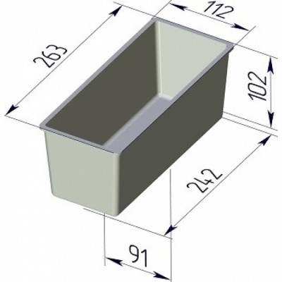 Форма для хлеба Тостерная (263х112х100 мм)