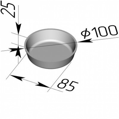 Форма хлебная круглая 17 Е (100х85х25 мм)