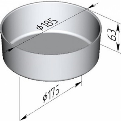 Форма хлебная круглая 185*175*63