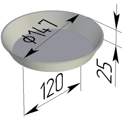 Форма хлебная круглая 17 Д (147х120х25 мм)