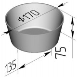 Форма хлебная круглая  1ДМз (170х130х75 мм)