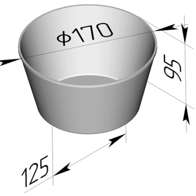 Форма хлебная круглая 17 А (170х125х95 мм)