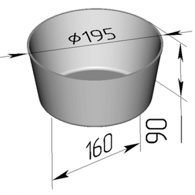 Форма хлебная круглая  2ДМз (195х160х90 мм)