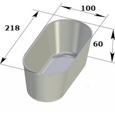Форма хлебная №10-3 овал (218*100*60)