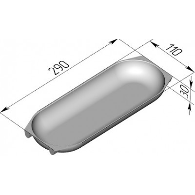Форма хлебная "Батонница" (290х110х30 мм)