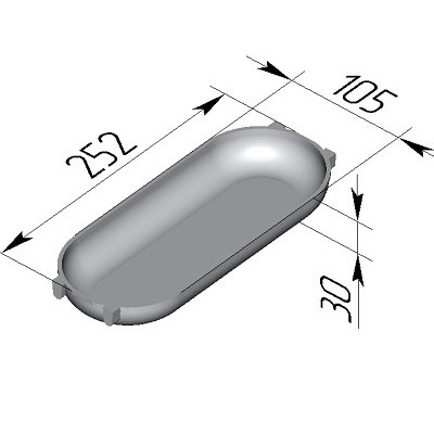 Форма хлебная "Батонница" (250х105х30 мм)