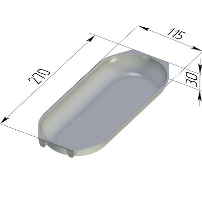 Форма хлебная "Батонница" (270х115х30 мм)