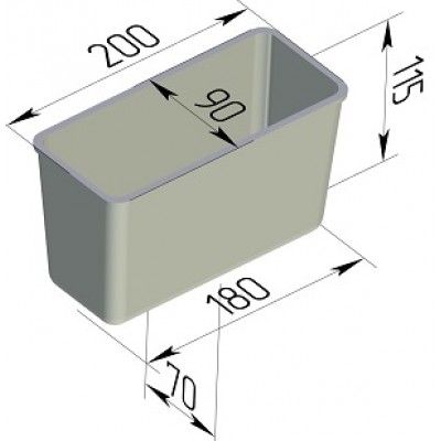 Форма хлебная 200х90х115 мм