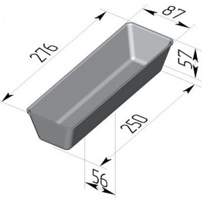 Форма хлебная 275х85х55 мм
