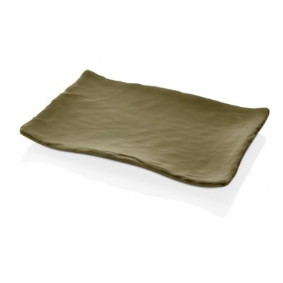 Тарелка сервировочная прямоугольная TERRA KHAKI Kulsan,  34,1 × 23,6 см,  h 3,3 см