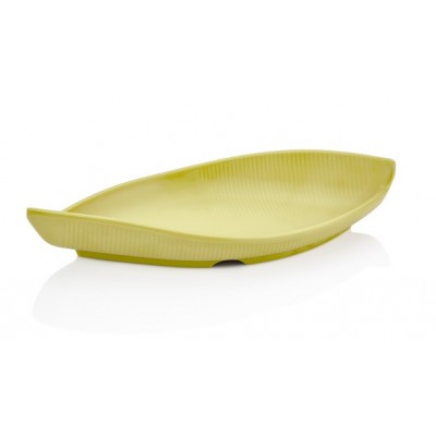 Сервировочная тарелка TERRA PIS. GREEN Gondola Kulsan, 35,6x15,8 см, h 5,9 см