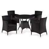 Комплект плетеной мебели T190A-1/Y189 Black 4Pcs