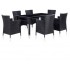 Комплект плетеной мебели T246A/Y189D Black 6Pcs