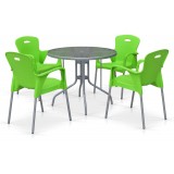 Комплект мебели для кафе TD90/XRF065BG-Green (4+1)