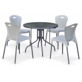 Комплект мебели для кафе TD90/XRF065AW-White (4+1)