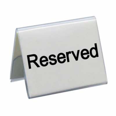 Табличка "Reserved"