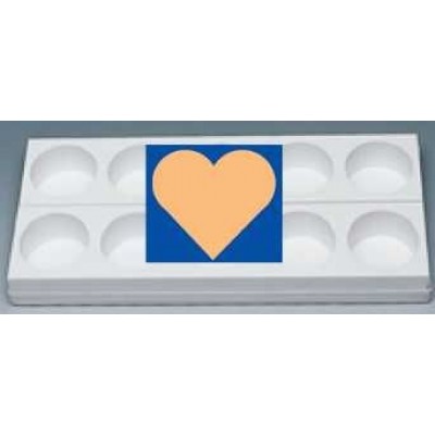 Форма для пирожных «Сердце» 17*40 см, 10 ячеек 65*40 мм, пластик, Martellato