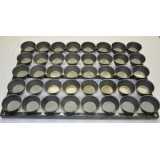 Сборка форм для выпечки на решетке «Маффин», 5*7*3 см, 40 шт, решетка 60*40 см, черный металл с антиприг.покрытием