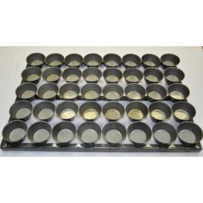 Сборка форм для выпечки на решетке «Маффин», 5,5*6*3 см, 60 шт, решетка 60*40 см, черный металл с антиприг.покрытием
