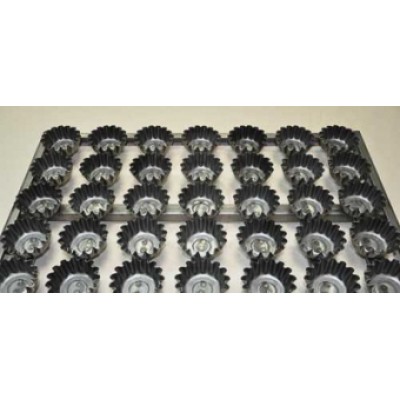 Сборка форм гофрированных для кексов, 20 мл, 61 шт, решетка 60*40 см, черный металл с антиприг.покрытием