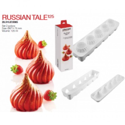 Форма кондитерская RUSSIAN TALE, ячейки 6,7*7,3 см, силикон, Silikomart