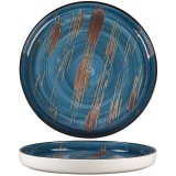  Тарелка с бортом Texture Dark Blue Lines 28 см