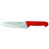 Нож «Pro-Line» 20 см, ручка пластиковая красная, волнистое лезвие