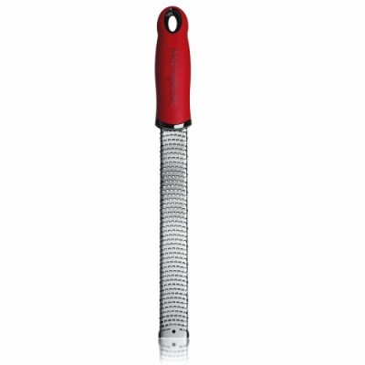 Терка Premium Classic для цедры и сыра, нерж.сталь, ручка пластиковая, цвет красный