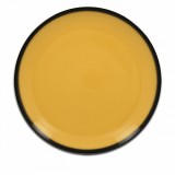 Тарелка круглая 15 см, желтый цвет, серия LEA