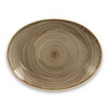 Alga Twirl Овальная тарелка 36*27 см, фарфор